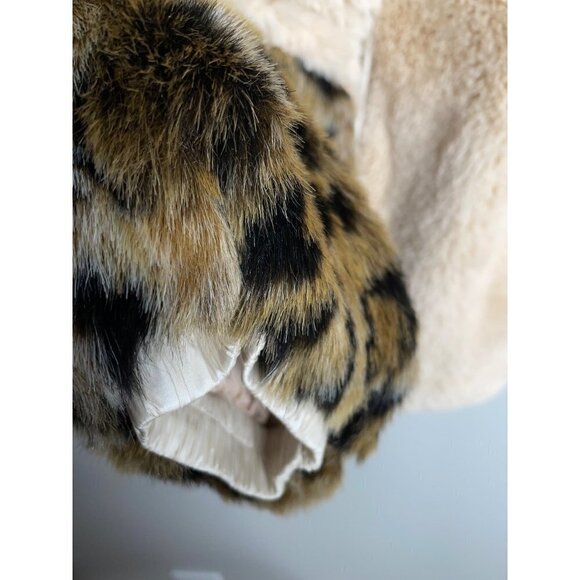 Anthropologie OOFWEAR Oversized Fleece Faux Teddy Fur Leopard Size 40 US 2 NWT - Picture 8 of 10